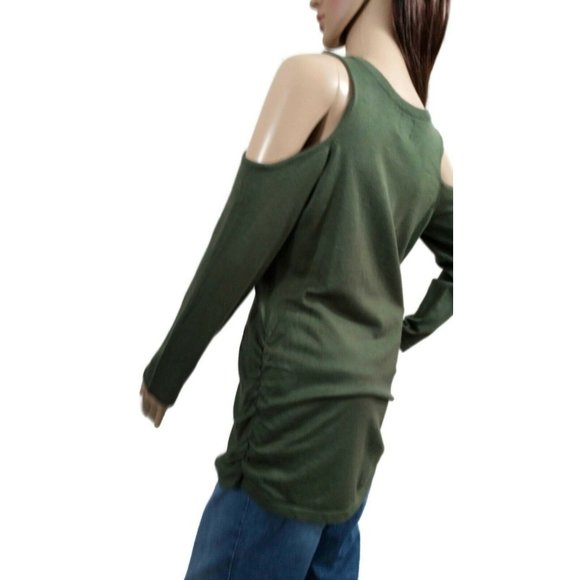 Hippie Rose Elegant Moss XL Cold Shoulder Gathered - Picture 3 of 7